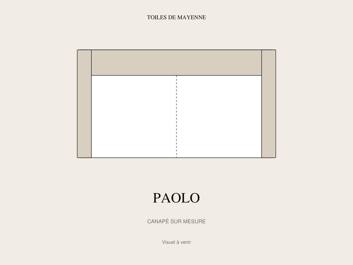 Canapé Paolo sur mesure, visuel à venir