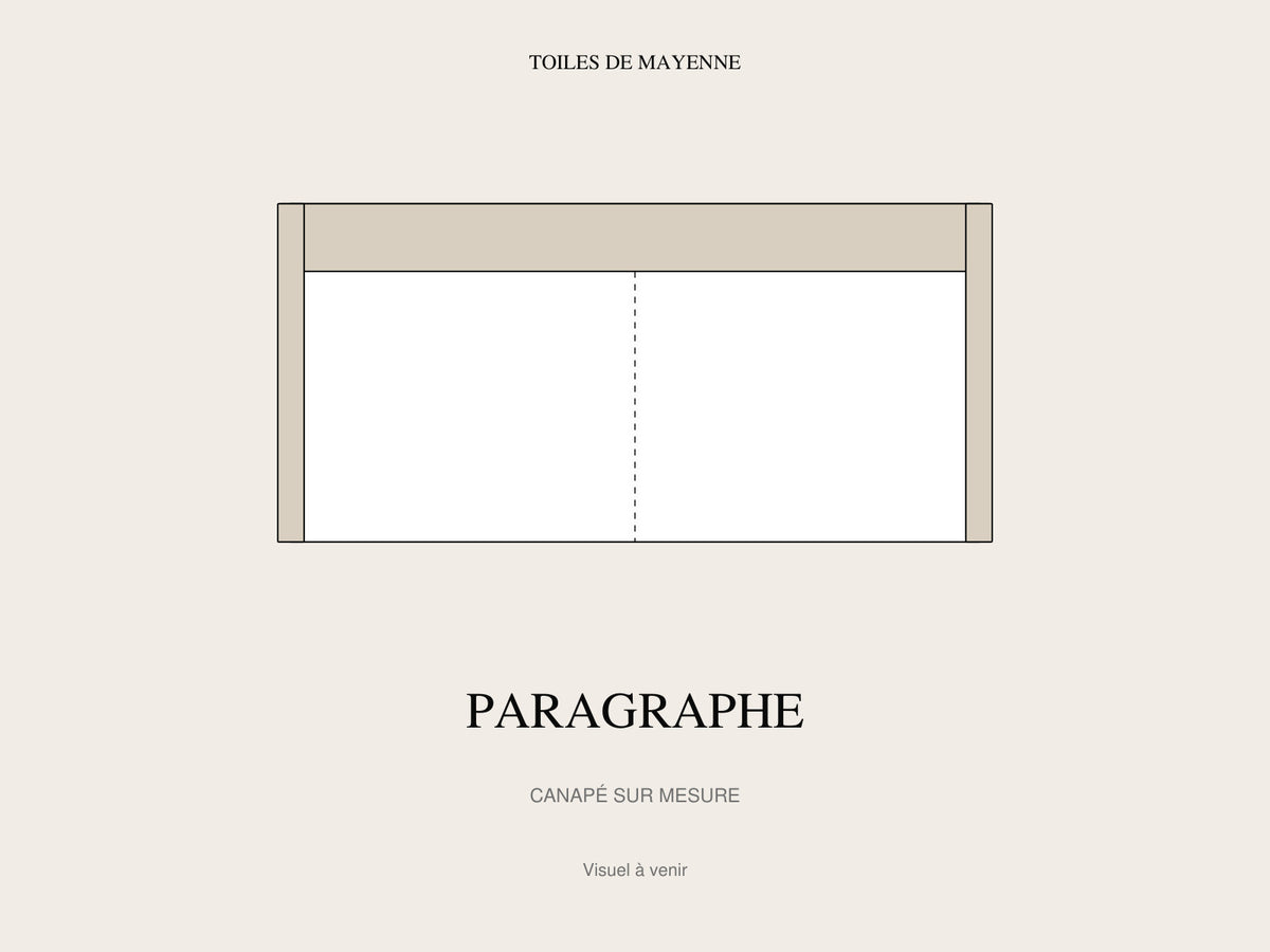 Canapé Paragraphe sur mesure, visuel à venir