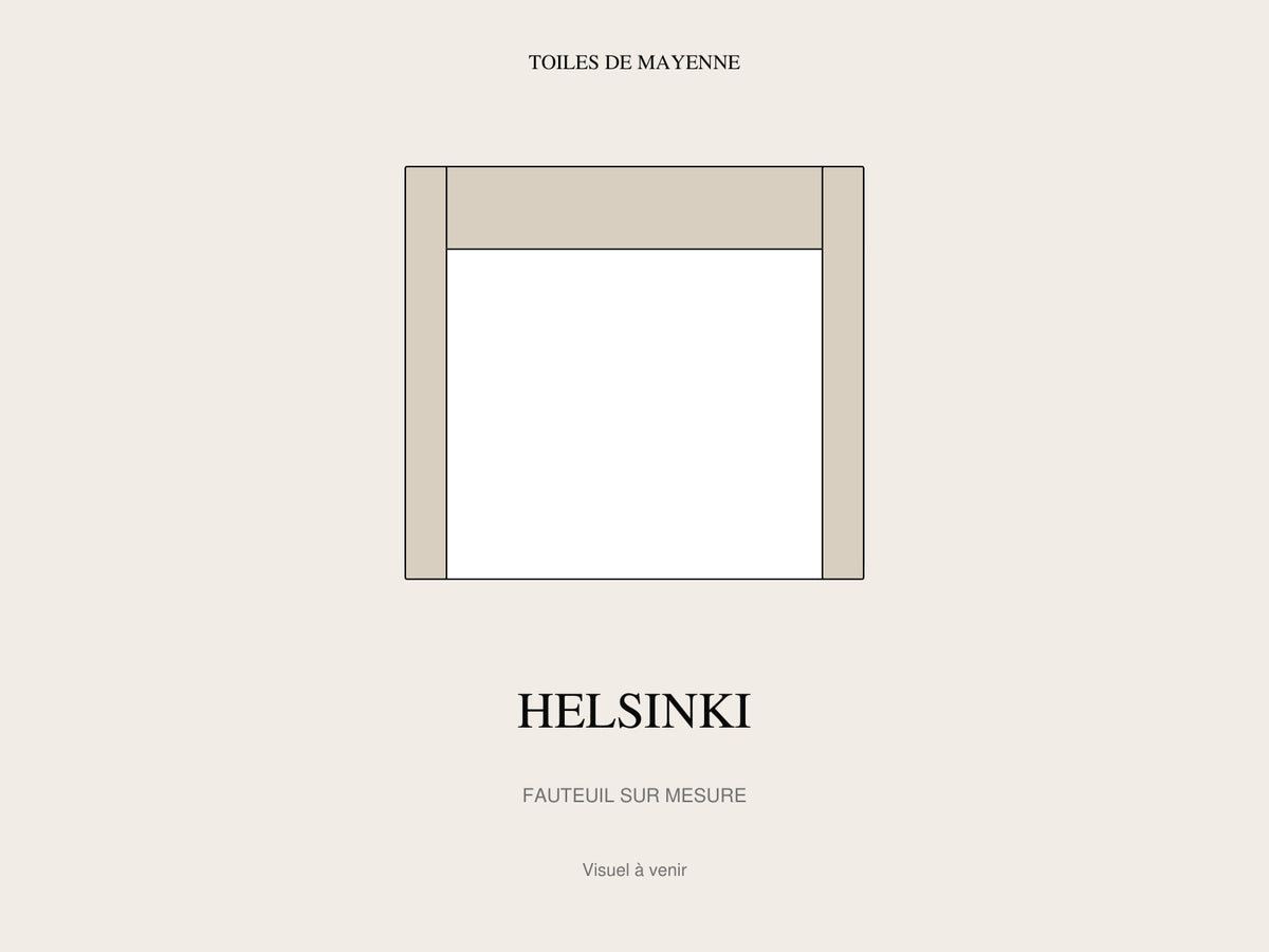 Fauteuil Helsinki sur mesure, visuel à venir