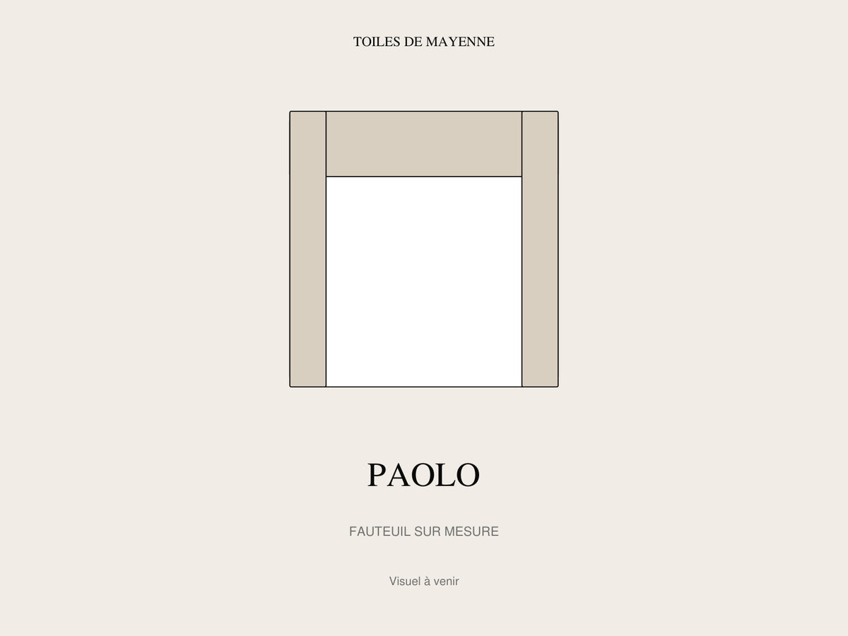 Fauteuil Paolo sur mesure, visuel à venir