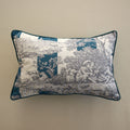 Housse de Coussin Rayure du Maine - Bleu phtalo/Canard