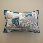Housse de Coussin Rayure du Maine - Bleu phtalo/Canard