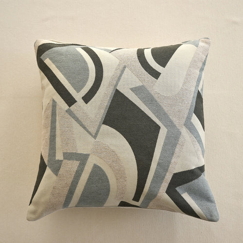 Housse de coussin Tamara - Gris souris/beige