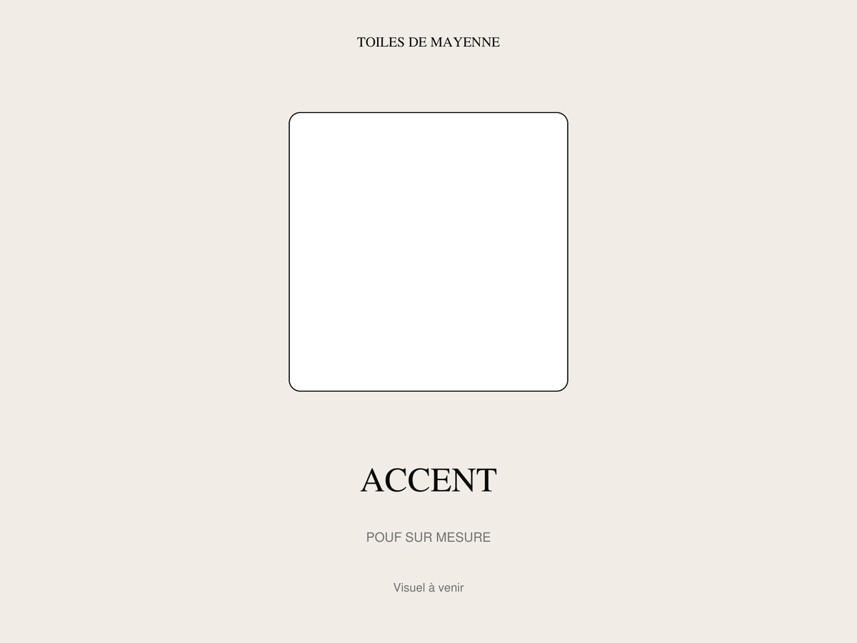 Pouf Accent sur mesure, visuel à venir